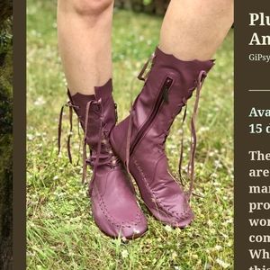 Gypsy Dharma 40cm Plum Ankle Boots